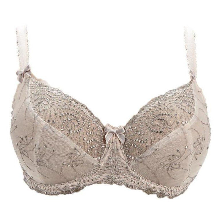 Fit Fully Yours Nicole See Thru Lace Bra, Ivory/Cream Sunset